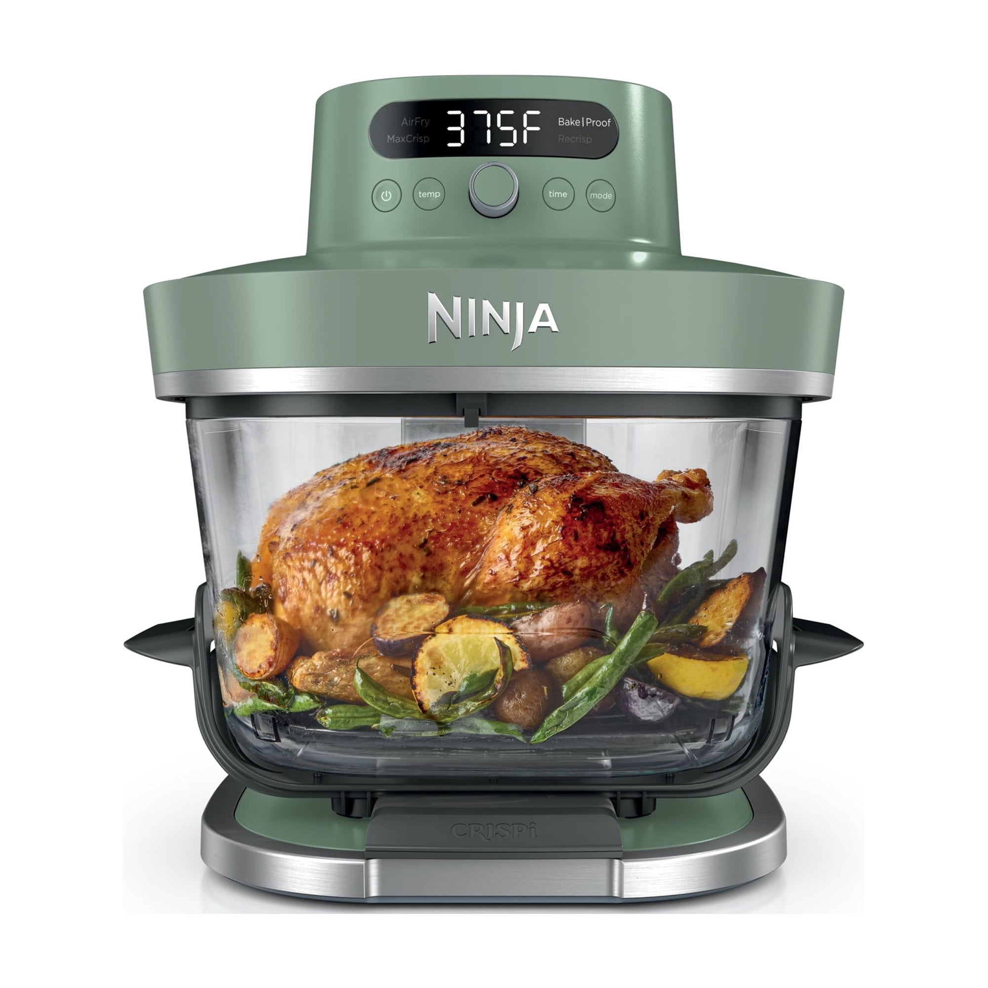 Ninja Crispi Pro Glass Air Fryer 6-Qt, 4-in-1, Air Fry Bake Recrisp Dehydrate, Dishwasher Safe, AS100GN
