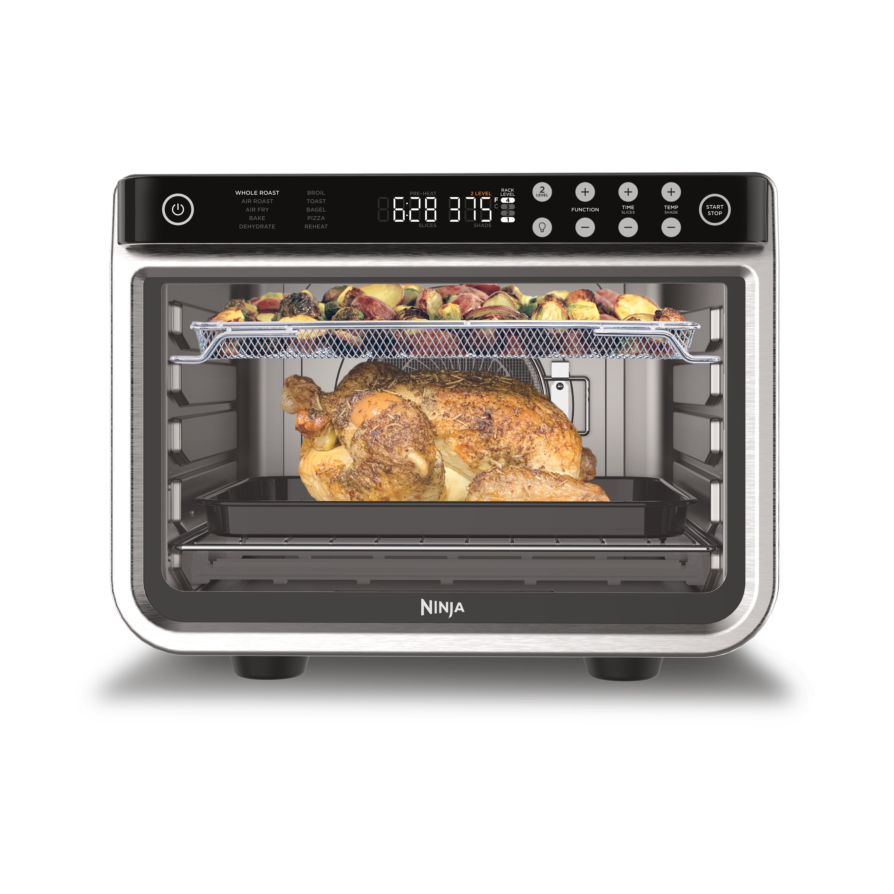 Ninja DT201 Foodi 10-in-1 XL Pro Air Fry Oven, Large Countertop Convection Oven, Digital Toaster Oven, Dehydrate, Reheat, 1800 Watts, Stainless