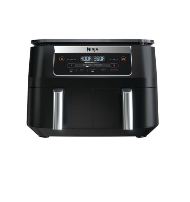 Ninja Foodi DZ090C 5-in-1, 6-qt. 2-Basket Air Fryer with DualZone Technology, Black