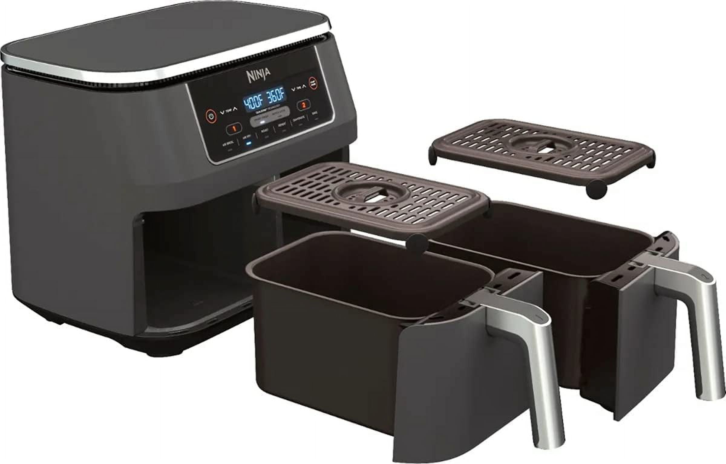 https://i5.walmartimages.com/seo/Ninja-DZ201-Foodi-6-in-1-2-Basket-Air-Fryer-with-DualZone-Technology-8-Quart-Capacity-and-a-Dark-Gray-Stainless-Finish-Refurbished_76a73fa2-55d5-49fd-9115-089ab1c292d4.74aad7d5e768fbc9acfaedf77e831a22.jpeg