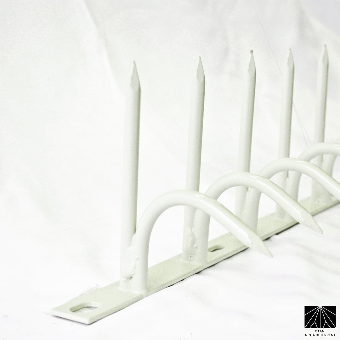 Ninja Deterrent™ | Fence Spikes Wall Spikes Anti Climb Home Security Guard | Classic Shinobi Gaeshi H130 Single 0.5m White | Bird Spikes