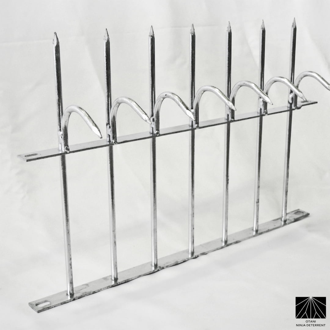 Ninja Deterrent™ | Fence Spikes Wall Spikes Anti Climb Security Guard|Classic Shinobi Gaeshi H340 Single Bladed 0.5m Galvanized| Bird Spikes