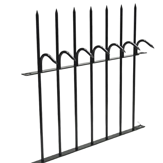 Ninja Deterrent™ | Fence Spikes Wall Spikes Anti Climb Security Guard| Classic Shinobi Gaeshi H490 Single Bladed 0.5m Black | Bird Spikes