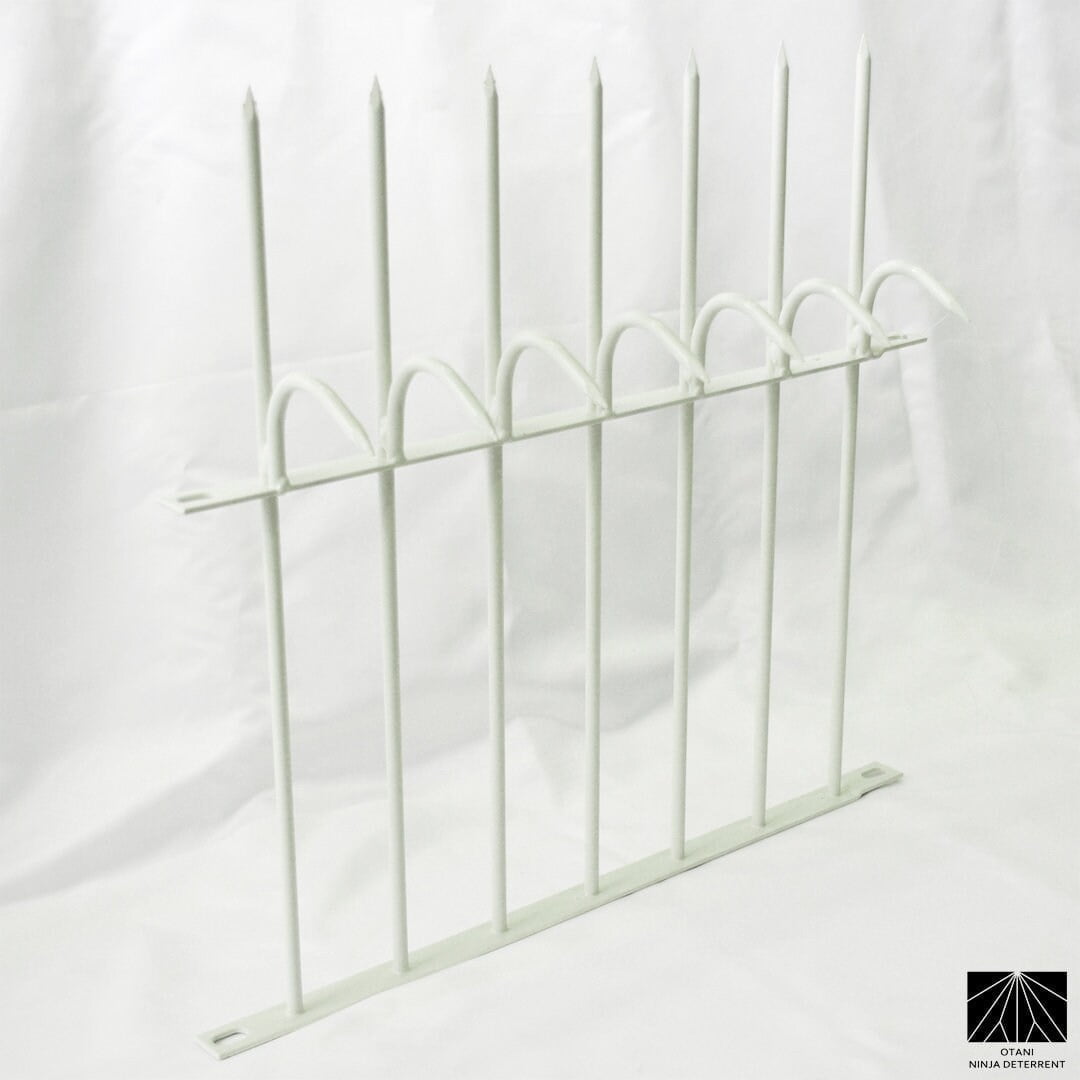 Ninja Deterrent™ | Fence Spikes Wall Spikes Anti Climb Security Guard| Classic Shinobi Gaeshi H490 Single Bladed 0.5m White | Bird Spikes