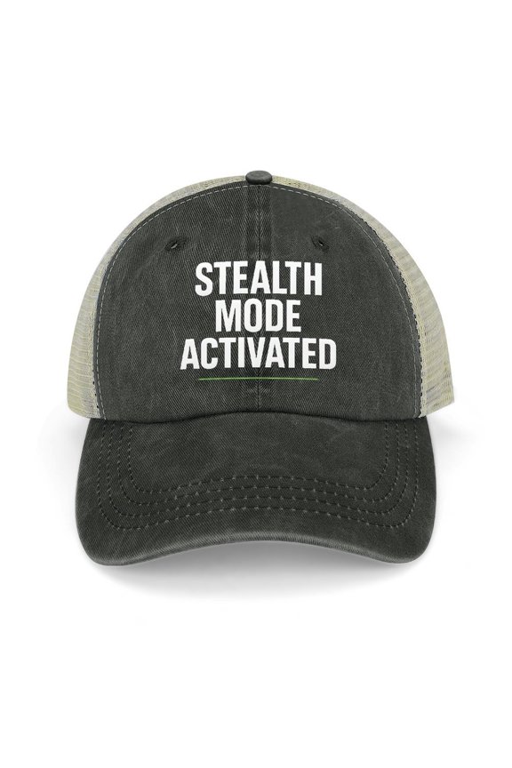 Ninja Disguise Black Adjustable Trucker Baseball Cap for Men Women, Mesh Snapback Hat