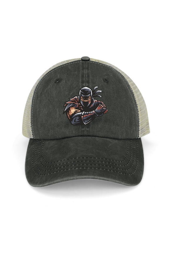 Ninja Disguise Black Baseball Cap for Men Women, Adjustable Snapback Hats Trucker Hat