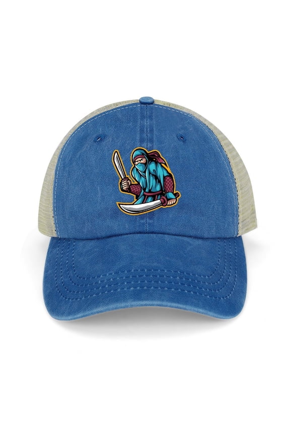 Ninja Disguise Dark Blue Baseball Cap for Men Women, Adjustable Snapback Hats Trucker Hat