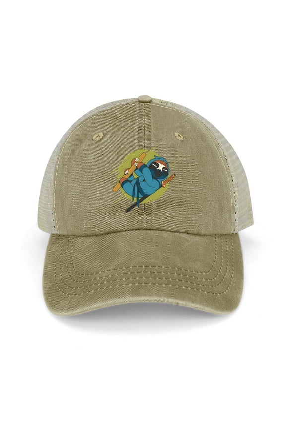 Ninja Disguise Khaki Baseball Cap for Men Women, Adjustable Snapback Hats Trucker Hat