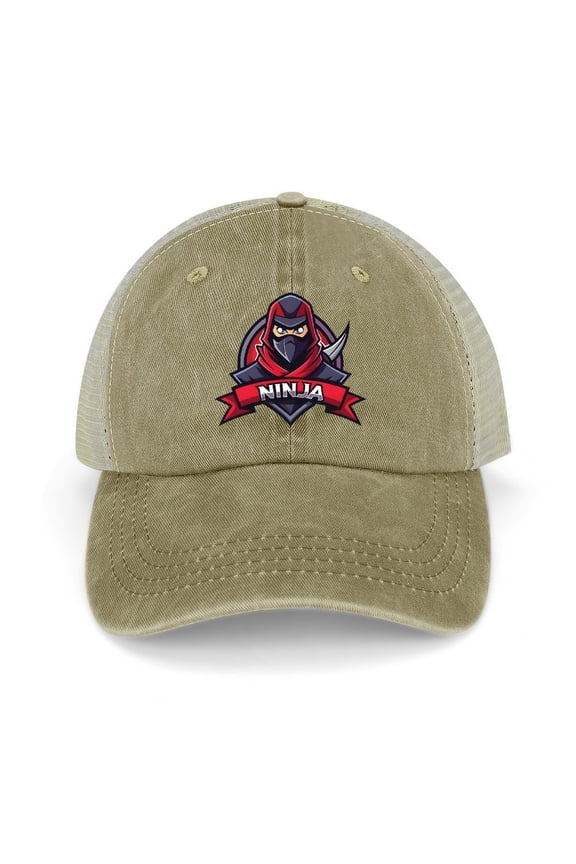 Ninja Disguise Khaki Baseball Cap for Men Women, Adjustable Snapback Hats Trucker Hat