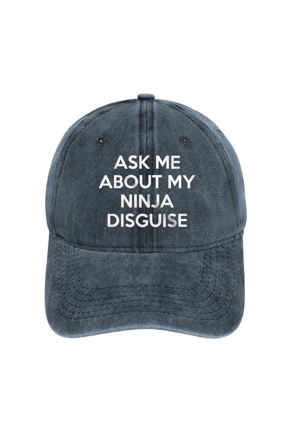 Ninja Disguise Navy Baseball Cap for Men Women, Adjustable Snapback Hats Cotton Hat