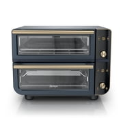 Ninja Double Oven Pro Smart XL Countertop Oven & Air Fryer, 12-in-1, XL Family Sized, Smart Finish with DualZone Technology, DCT801BL Cyberspace