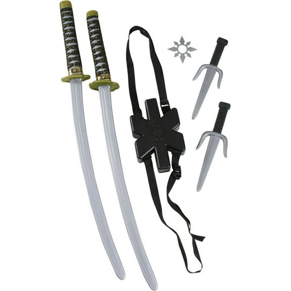 Ninja Double Sword Set Child Halloween Accessory