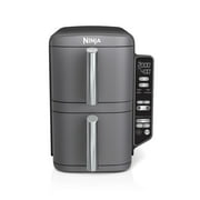 Ninja DoubleStack XL Air Fryer 10-Qt, 2 Baskets, Cook 4 Foods at Once, Space Saving, 6-in-1, SL400 Gray