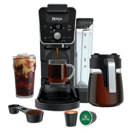 Ninja - DualBrew 12-Cup Coffee Maker with K-Cup compatibility and 3 brew styles - Black