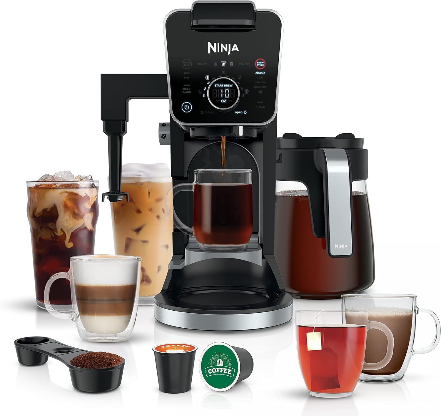 Ninja DualBrew Pro Specialty 12-Cup Drip Maker with Glass Carafe - Black