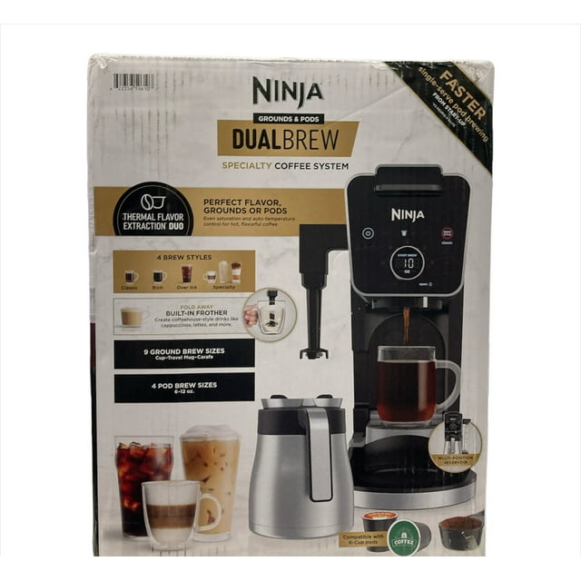 Ninja DualBrew Specialty Coffee System with FoldAway Frother, CFP355A