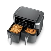 Ninja DualZone Pro Air Fryer 8-Qt, 2 Baskets, Smart Finish, Cook 2 Foods at Once, 4-in-1, DZ800 Black