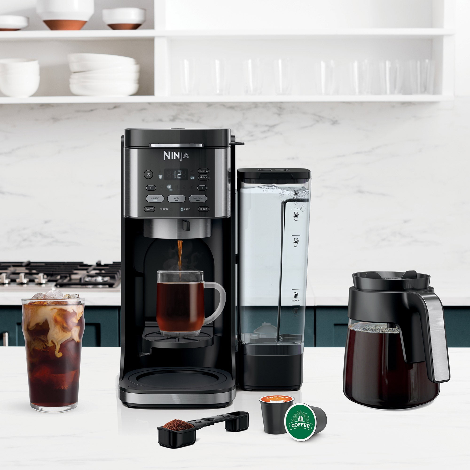 Ninja Dualbrew XL Coffee Maker for Grounds & Pods, Hot and Iced Coffee