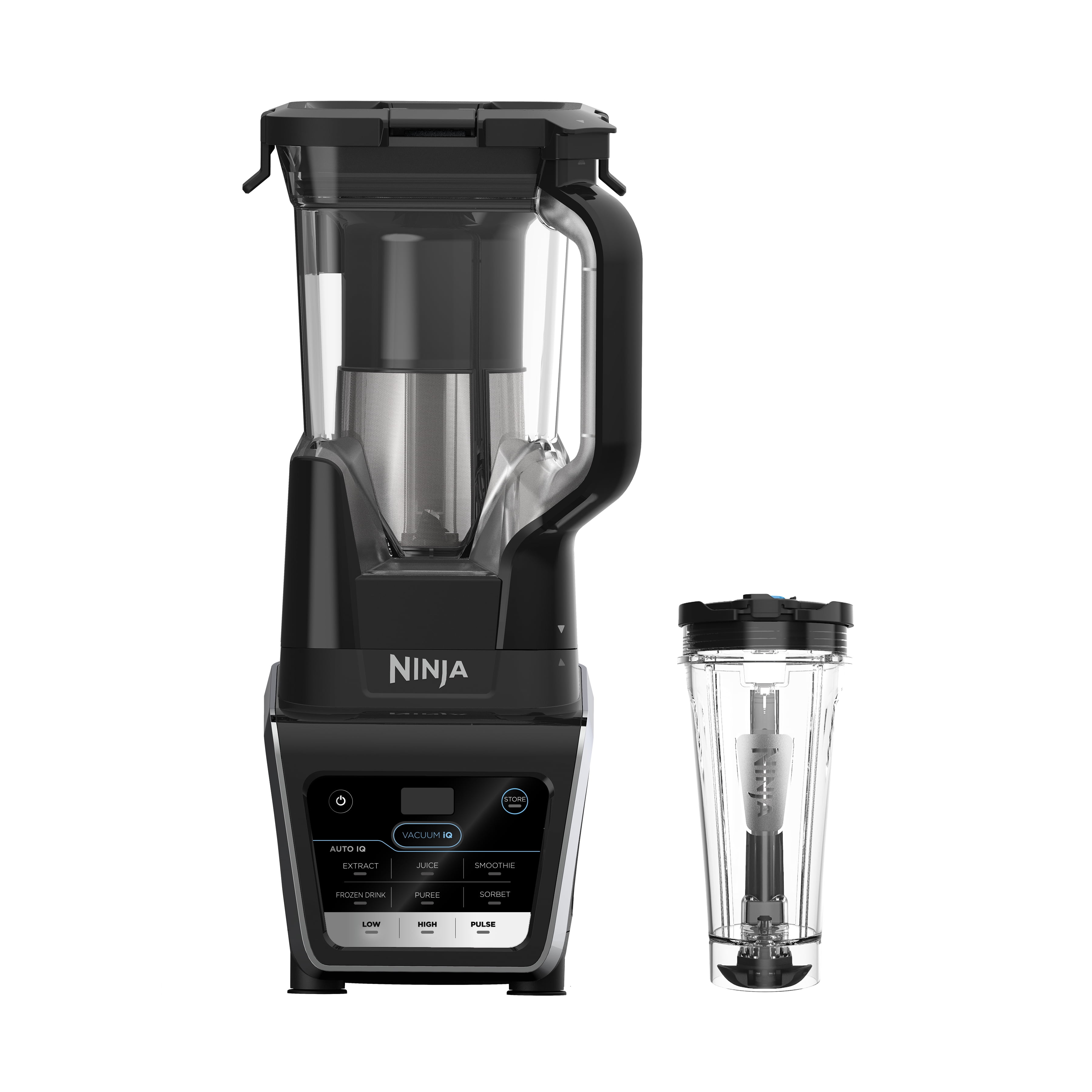 Ninja Duo with Micro-Juice Technology, 1400-peak-watt Motor for Smoothies &  Juices. Blender with DrinkSaver for Freshness (IV701), 72 oz, Black 