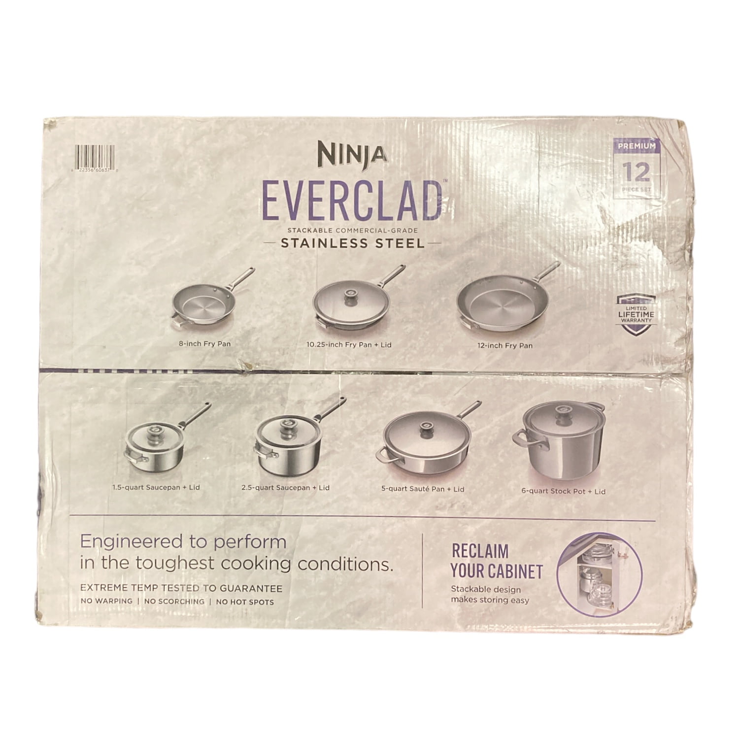 Ninja EverClad 12-Piece Tri-Ply Stainless Steel Cookware Set