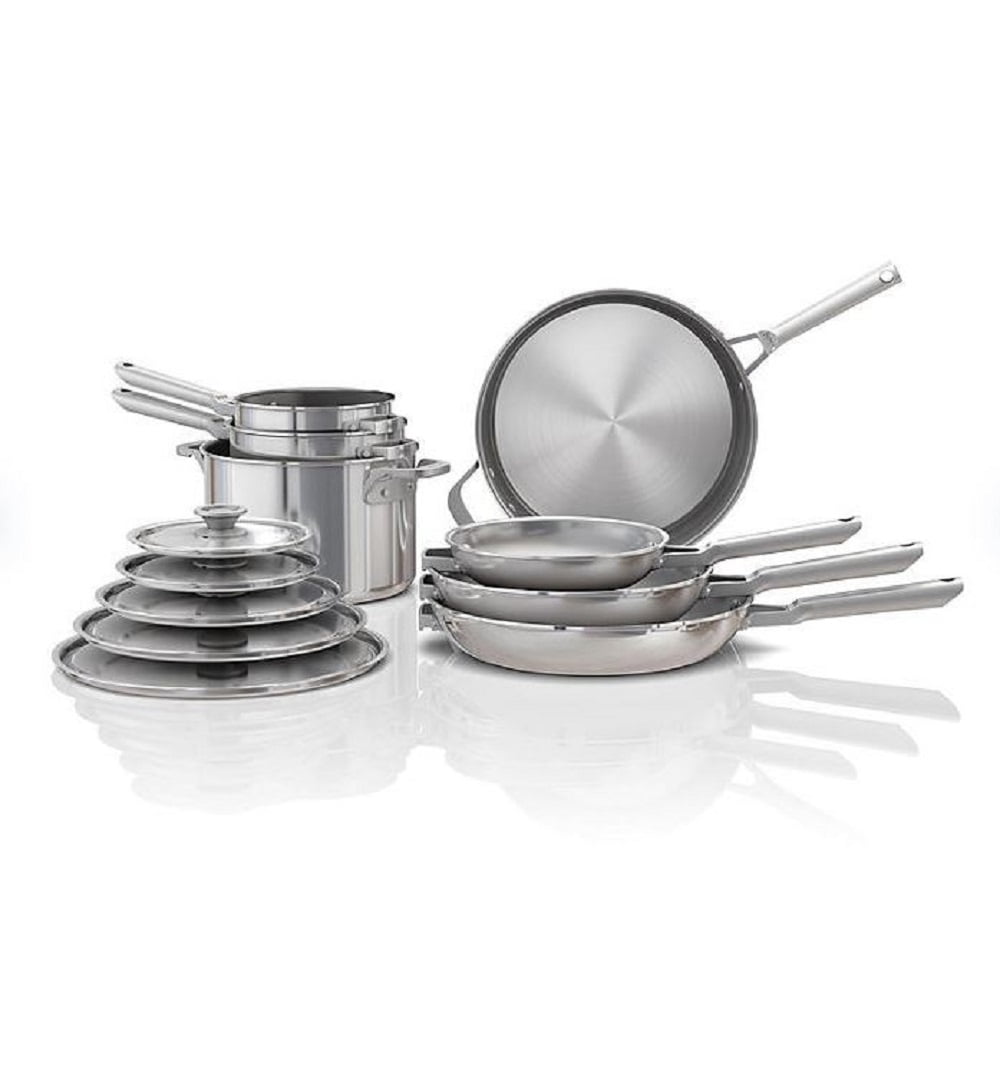 Ninja EverClad 12-Piece Stainless Steel Cookware Set, Oven Safe to