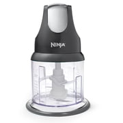 Ninja Food Chopper 2-Cup, One-Touch Pulse, Splash Guard & Storage Lid, Compact Kitchen, NJ100 Gray