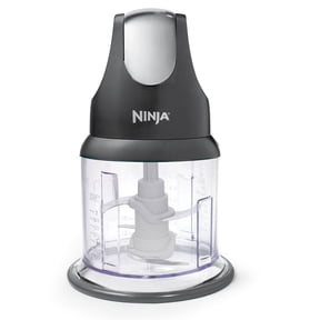 Ninja Food Chopper 2-Cup, One-Touch Pulse, Splash Guard & Storage Lid, Compact Kitchen, NJ100 Gray
