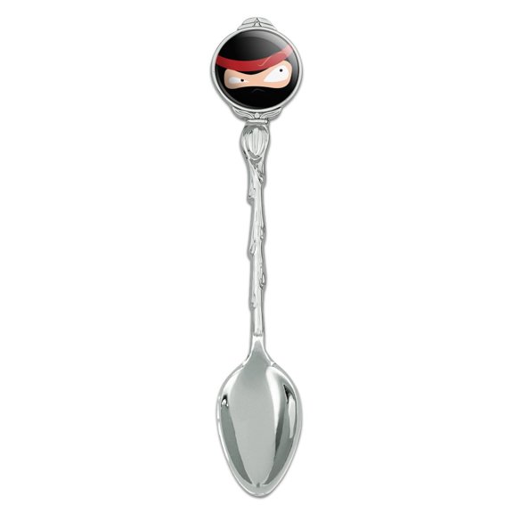 Ninja Face Head Funny Novelty Collectible Demitasse Tea Coffee Spoon
