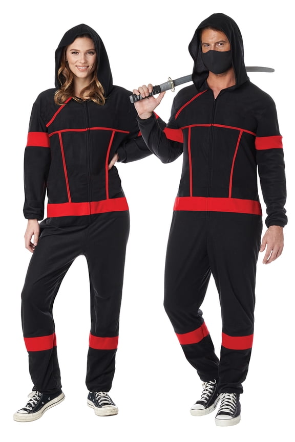 Ninja Fleece Jumpsuit Adult Costume