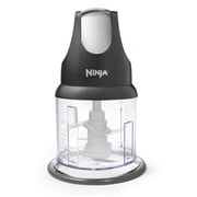 Ninja Food Chopper 2-Cup, One-Touch Pulse, Splash Guard & Storage Lid, Compact Kitchen, NJ100 Gray