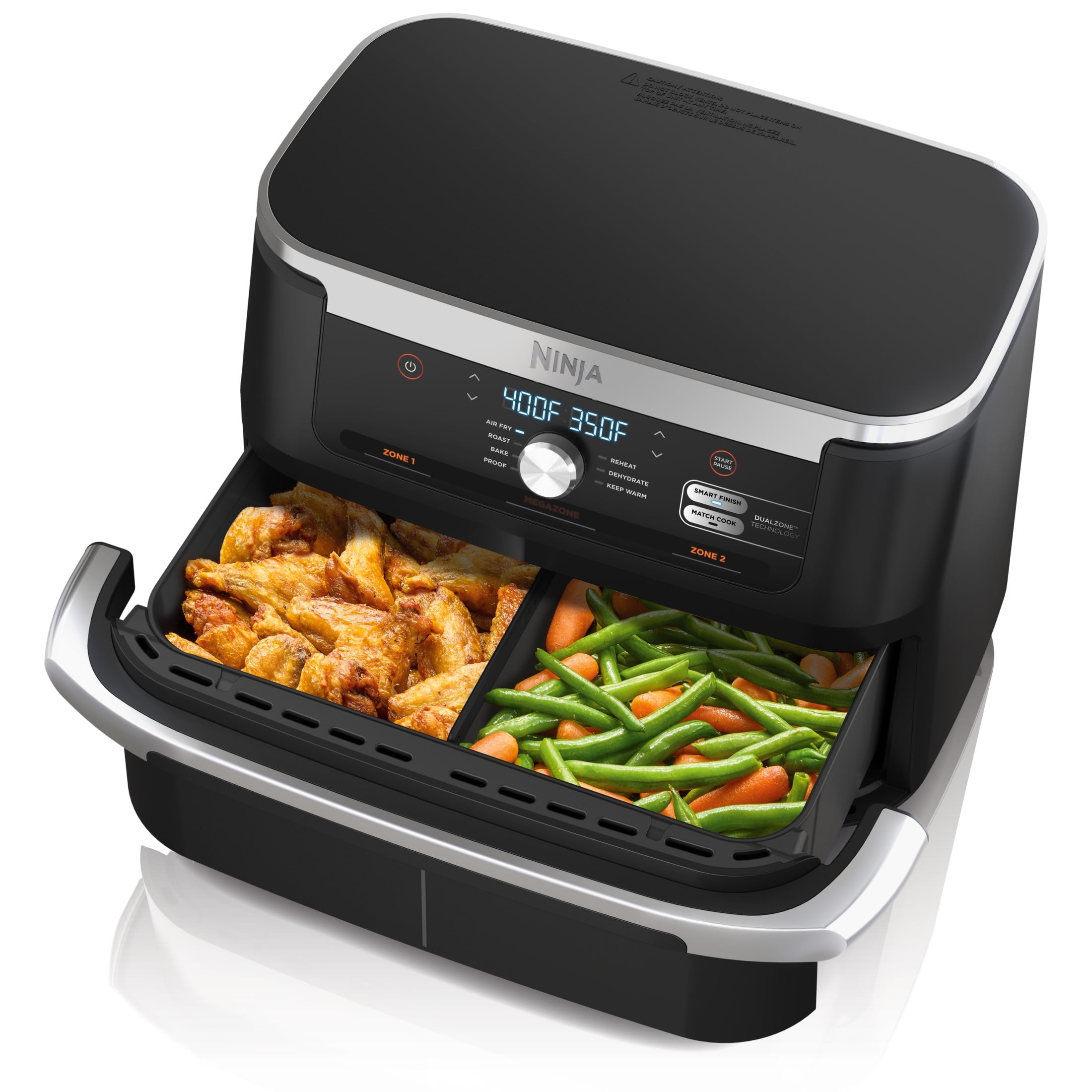 Ninja Foodi DualZone FlexBasket Air Fryer, 11-qt MegaZone, Family