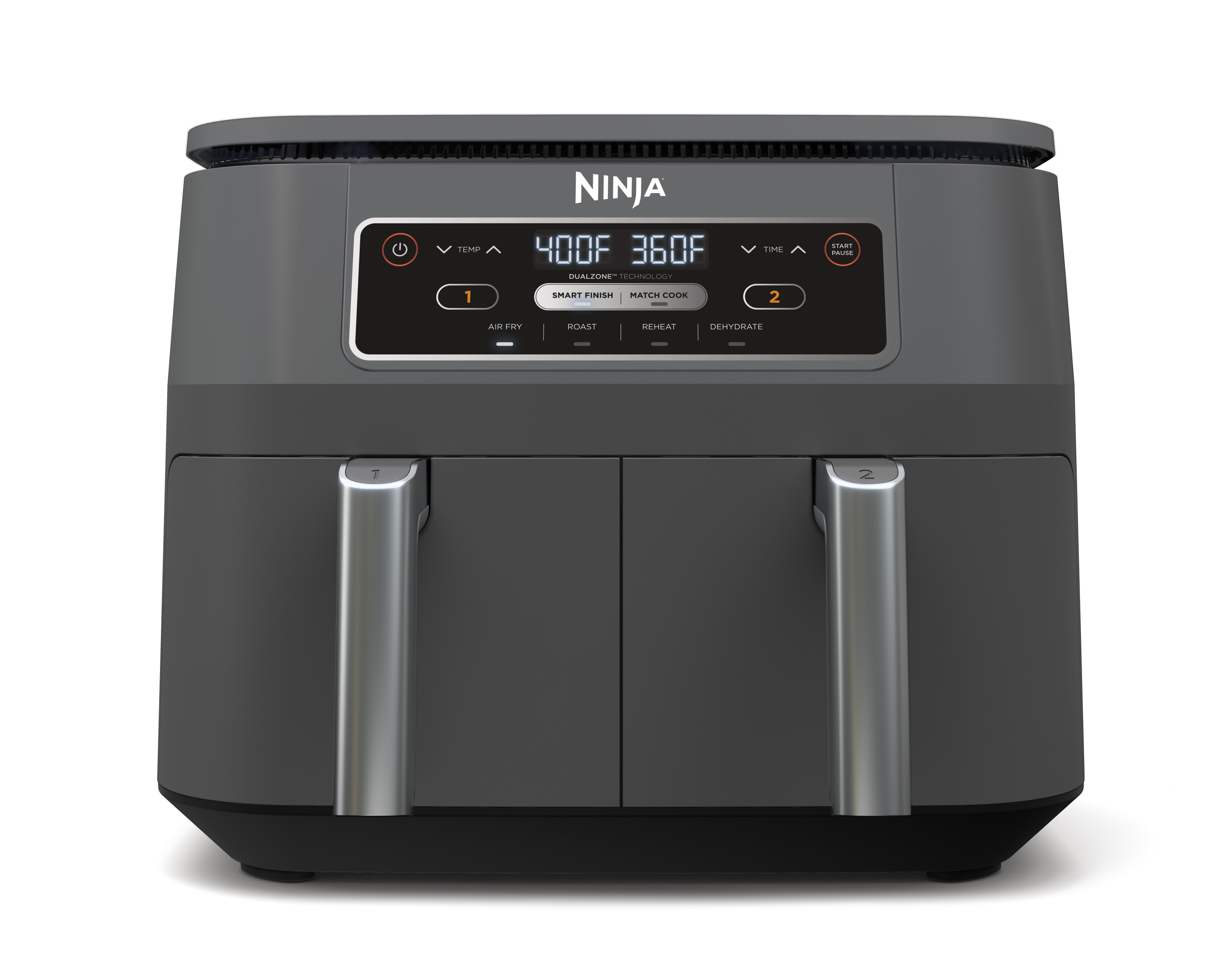 Ninja Foodi 4 in 1, 8 qt. 2-Basket Air Fryer with DualZone Technology, Air Fry, Roast & More, Black, DZ100WM - image 1 of 7