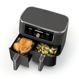 Ninja Foodi 10 qt. XL 2 Basket Air Fryer 6 in 1 with DualZone Technology Smart Cook System Black Walmart