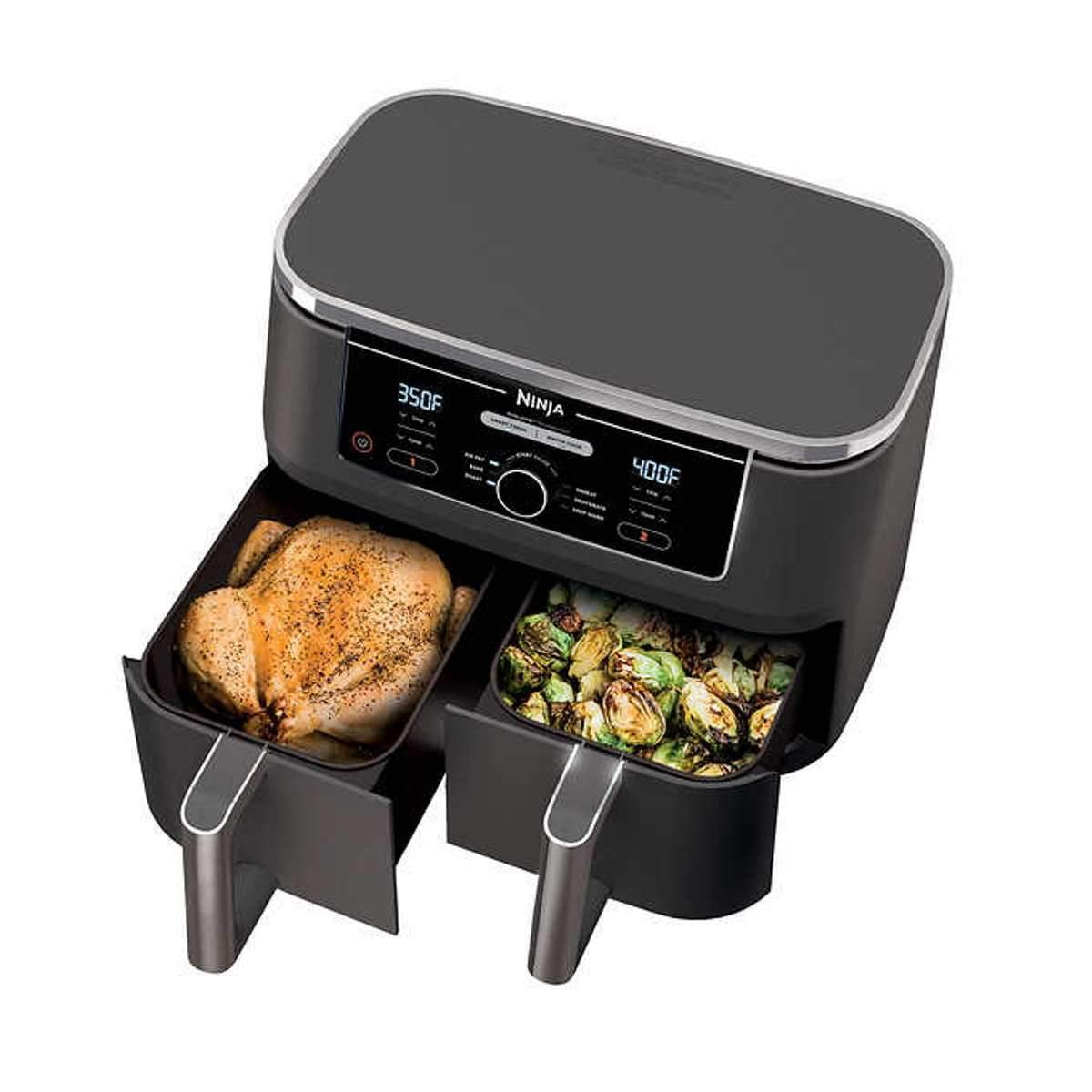 Dual air fryer with 2 deals baskets