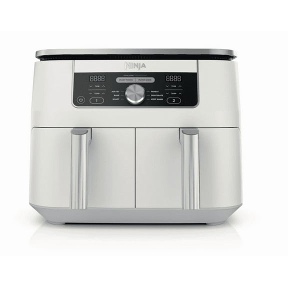 Ninja Foodi 6-in-1, 8 Quart 2-Basket Air Fryer with DualZone Technology -White