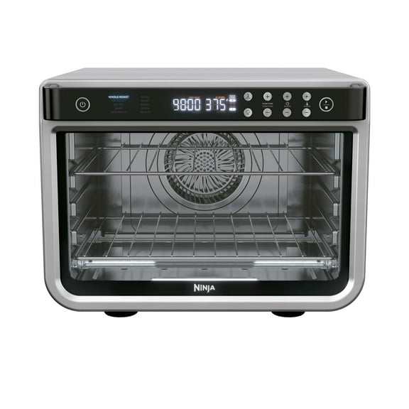 Ninja Foodi 8-in-1 XL Pro Air Countertop Oven, 2 Level Cooking, Air Fryer, Bake, Roast, Toast, with True Surround Convection Technology, DT200 Stainless Steel