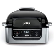 Ninja Foodi AG300 Electric Contact Grill with 4-Qt Air Fryer, Metal Housing, 1 Count, 1800 Watts