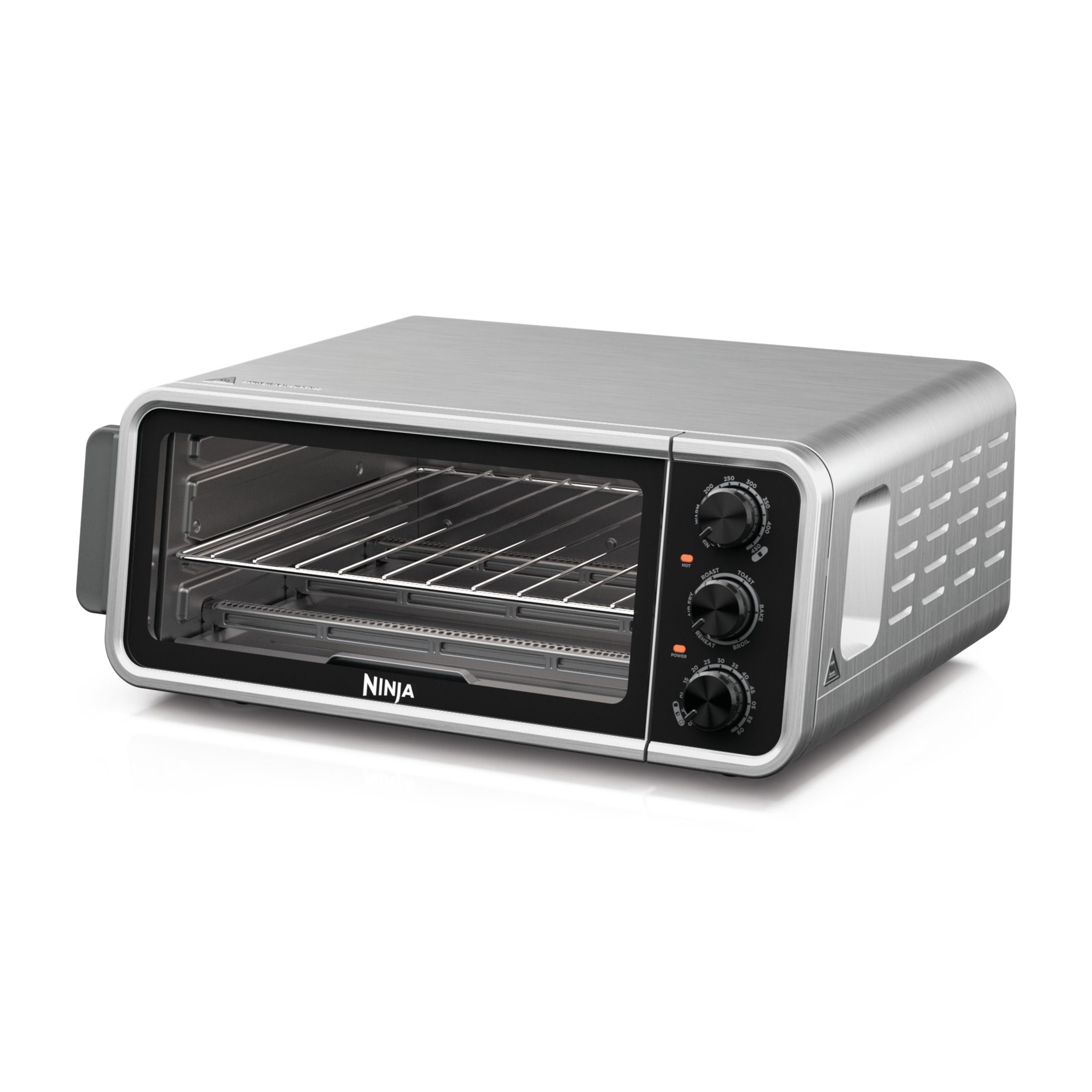 Ninja Flip Toaster Oven & Air Fryer, 6-in-1, Flip Up & Away for Storage, Roast, Toast, Bake & More, SP050 Silver