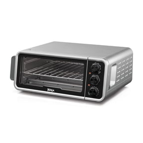 Ninja Flip Toaster Oven & Air Fryer, 6-in-1, Flip Up & Away for Storage, Roast, Toast, Bake & More, SP050 Silver