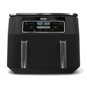 Ninja Foodi Air Fryer 8-Qt, DualZone FlexBasket, 4-in-1, Smart Finish, Cook 2 Foods 2 Ways, DZ100 Black
