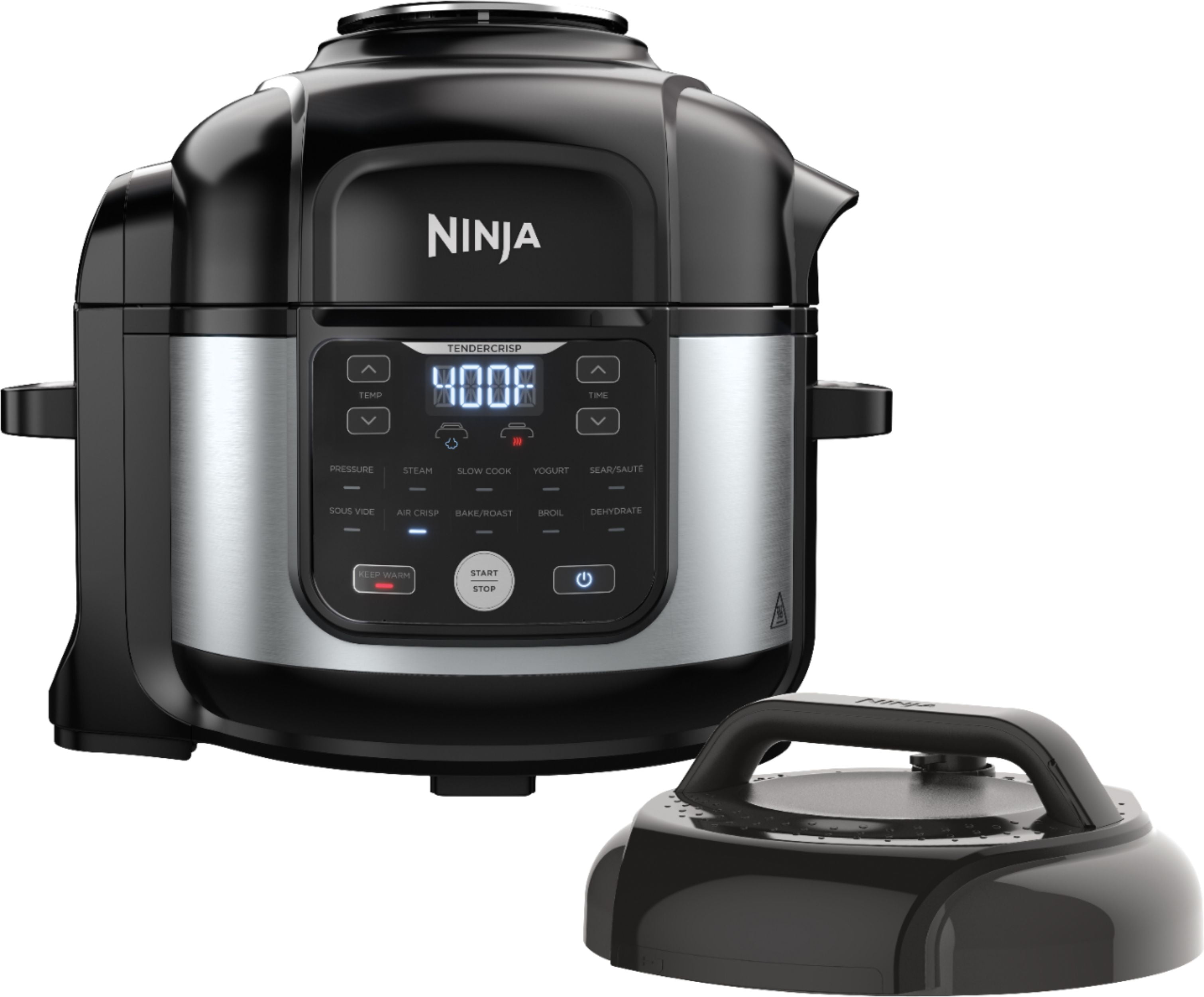 Ninja OP305 Foodi 6.5 Quart Pressure Cooker That Crisps, Steamer & Air  Fryer with TenderCrisp Technology Multi-Cooker and Fryer All-in-One  (Renewed)