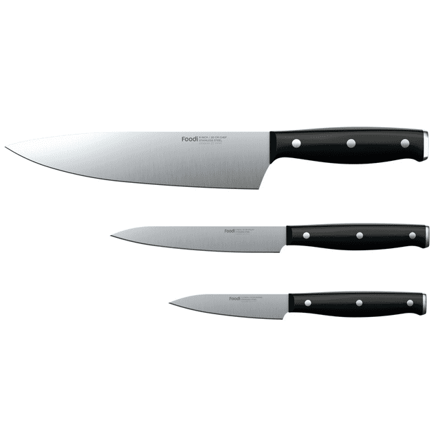 Ninja Foodi Never Dull Essential 3Piece Kitchen Knife Set with Chef