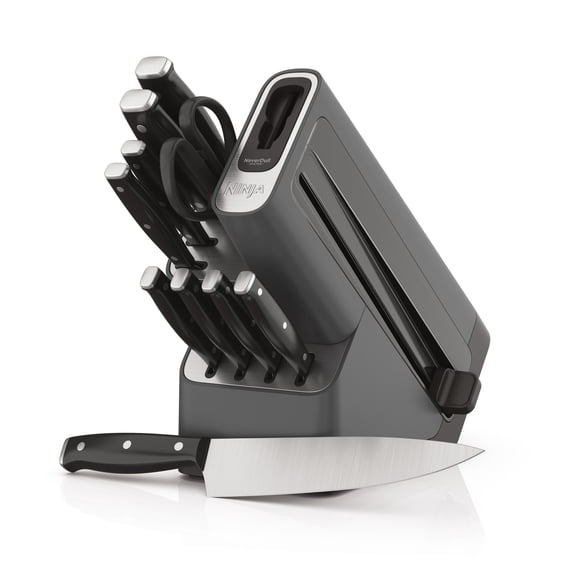 Ninja Foodi NeverDull 11-Piece Essential Knife System with Sharpener, Knife Block