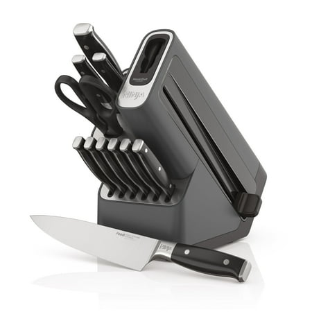 Ninja - NeverDull Premium 12-Piece Knife Block Set with Built-in Sharpener System - Black & Silver