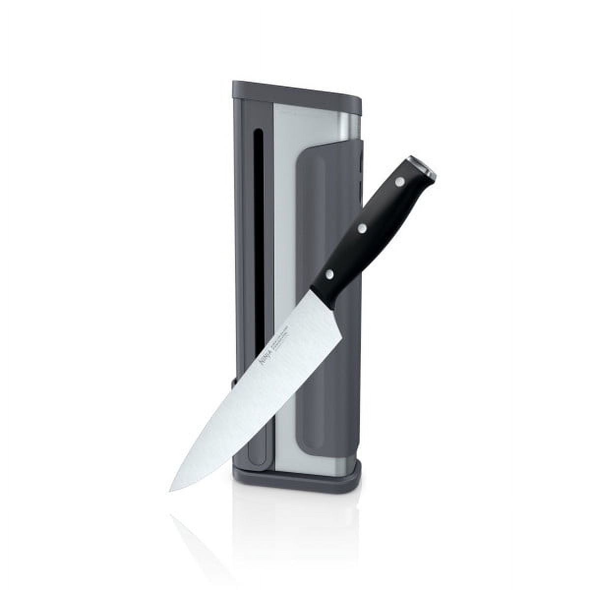Ninja K32502 Foodi NeverDull System Chef Knife & Knife Sharpener Set, Premium, German Stainless Steel, Black