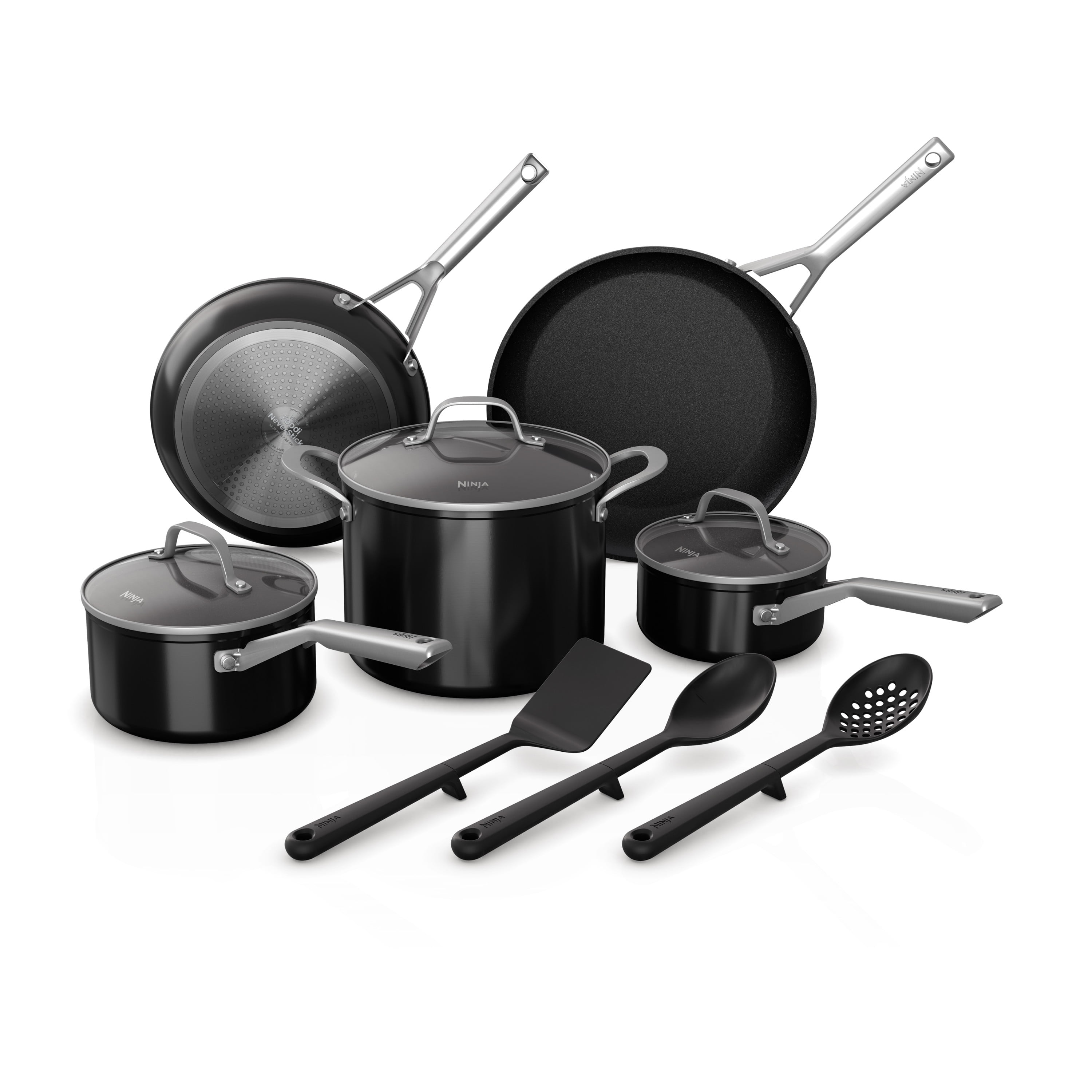 Ninja Foodi 13 Pieces Anodized Aluminum Coating Non Stick Cookware Set &  Reviews
