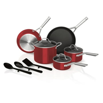 Ninja Foodi NeverStick Essential 11-Piece Cookware Set, Red