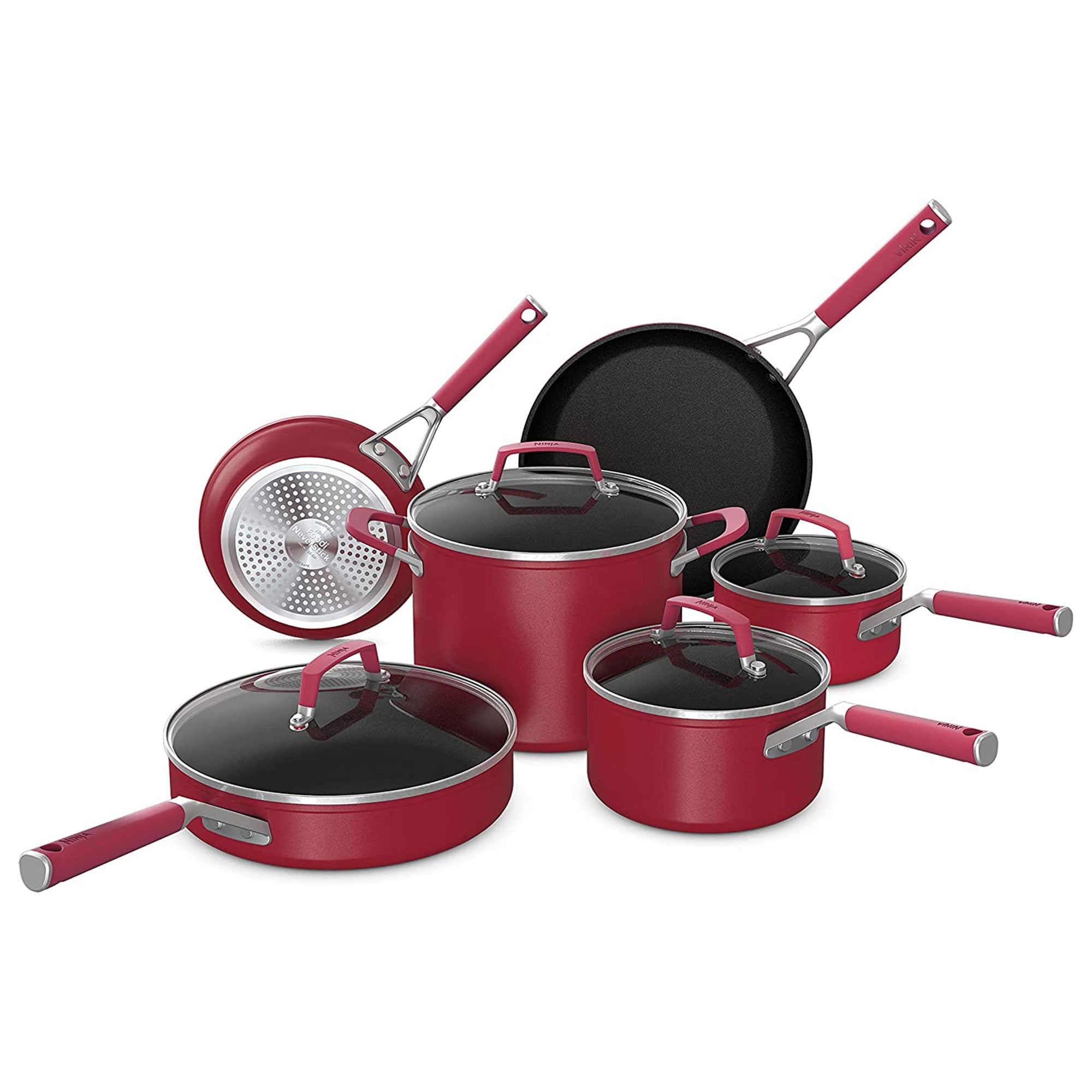 Ninja Foodi NeverStick Vivid Oven Safe All Range Non Stick 10.25 Pan,  Crimson, 1 Piece - Fry's Food Stores