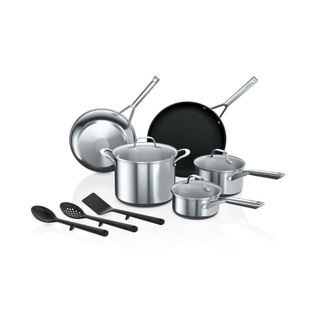 Ninja Foodi Neverstick Essential Stainless 11-Piece Cookware Set, C79600
