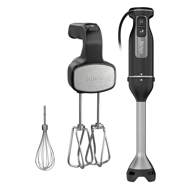 Ninja Foodi Power Mixer System, Black Hand Blender and Hand Mixer Combo